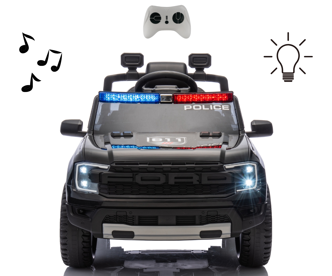 Milly Mally Pojazd na akumulator Ford Ranger Police Black — zdjęcie 2