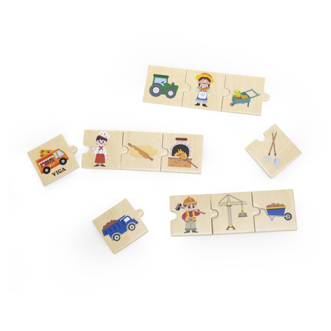 Viga 44749 Zestaw puzzli - dopasuj zawody z narzędziami — zdjęcie 2
