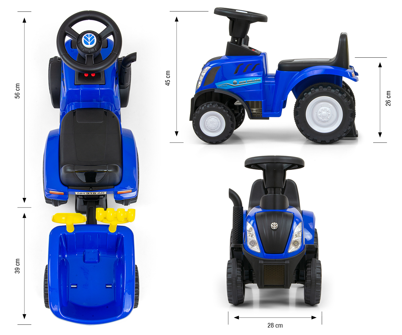 Milly Mally Pojazd NEW HOLLAND T7 TRAKTOR Blue — zdjęcie 10