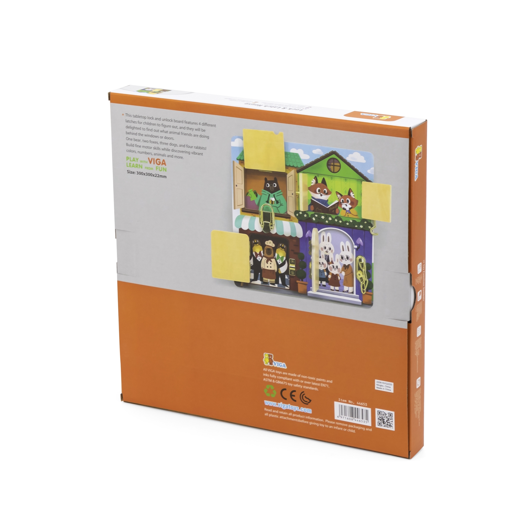 Viga 44653 Tablica manipulacyjna otwórz i zamknij - Domek — zdjęcie 6
