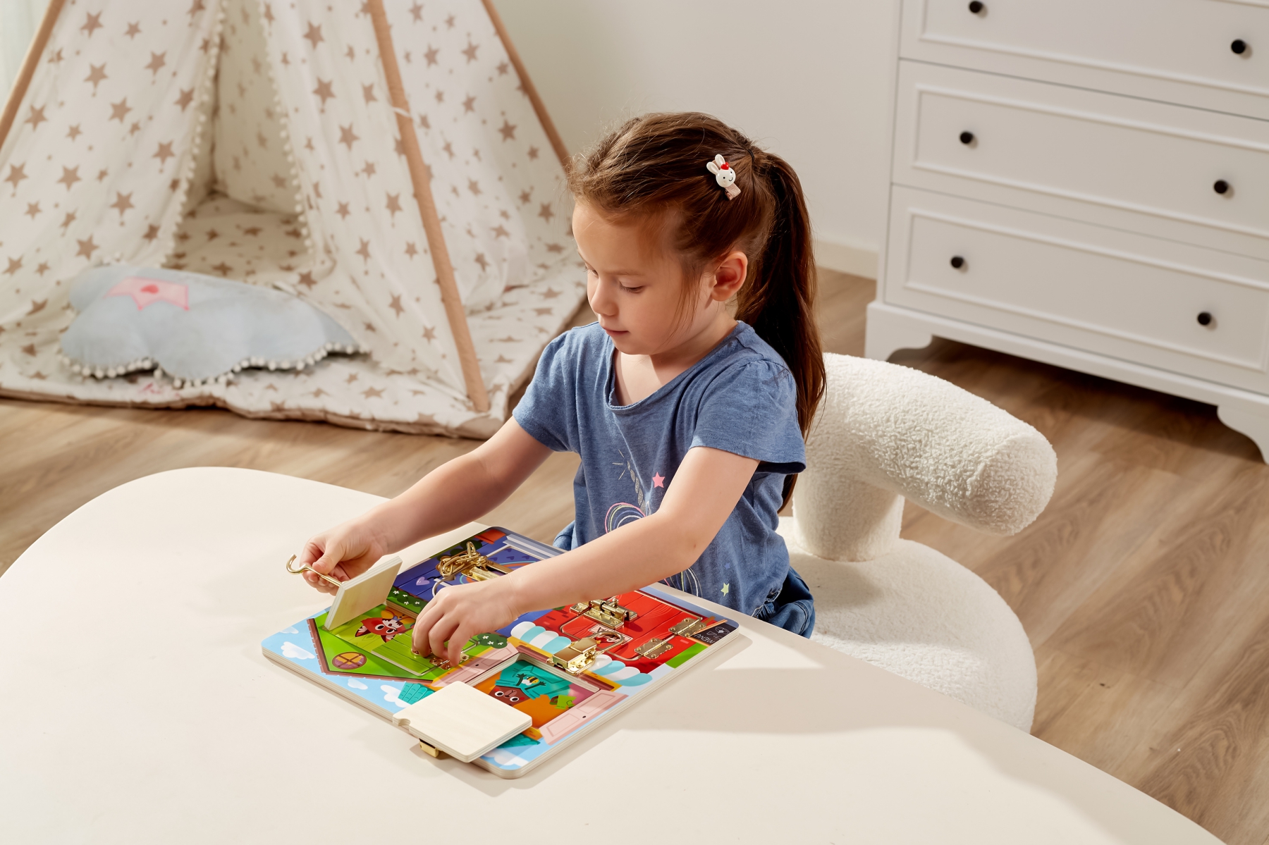 Viga 44653 Tablica manipulacyjna otwórz i zamknij - Domek — zdjęcie 7
