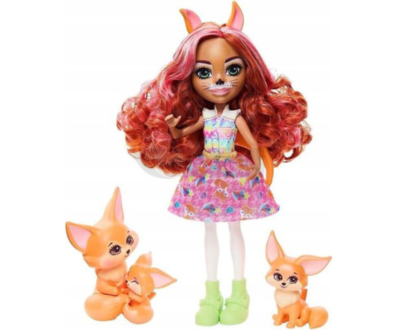 Mattel Enchantimals HNT60 Zestaw Lalka Fennec Fox i Rodzina Lisków — zdjęcie 3
