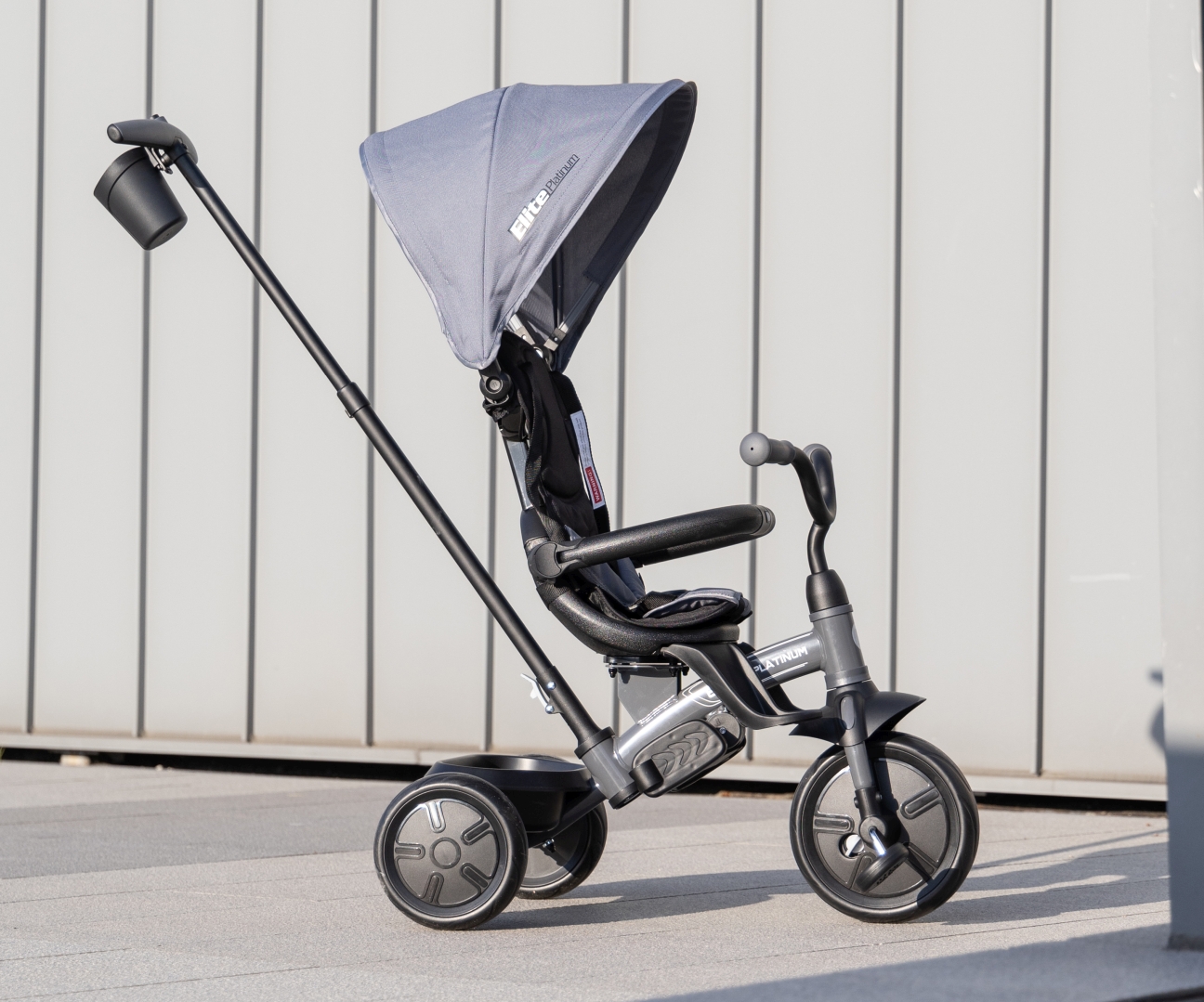 Qplay Rowerek Trójkołowy Elite Platinum Grey — zdjęcie 11