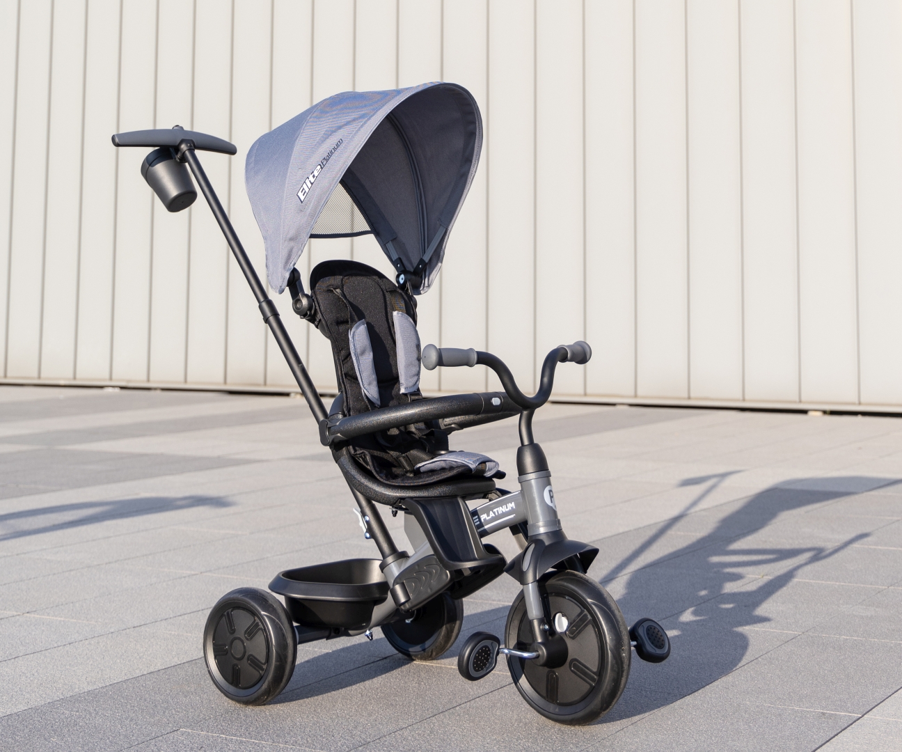 Qplay Rowerek Trójkołowy Elite Platinum Grey — zdjęcie 13