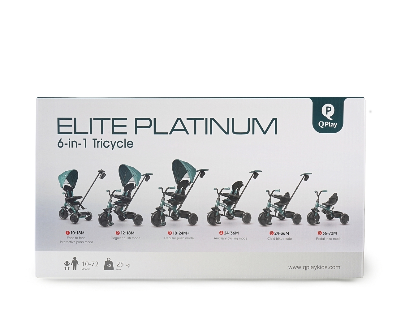 Qplay Rowerek Trójkołowy Elite Platinum Grey — zdjęcie 14