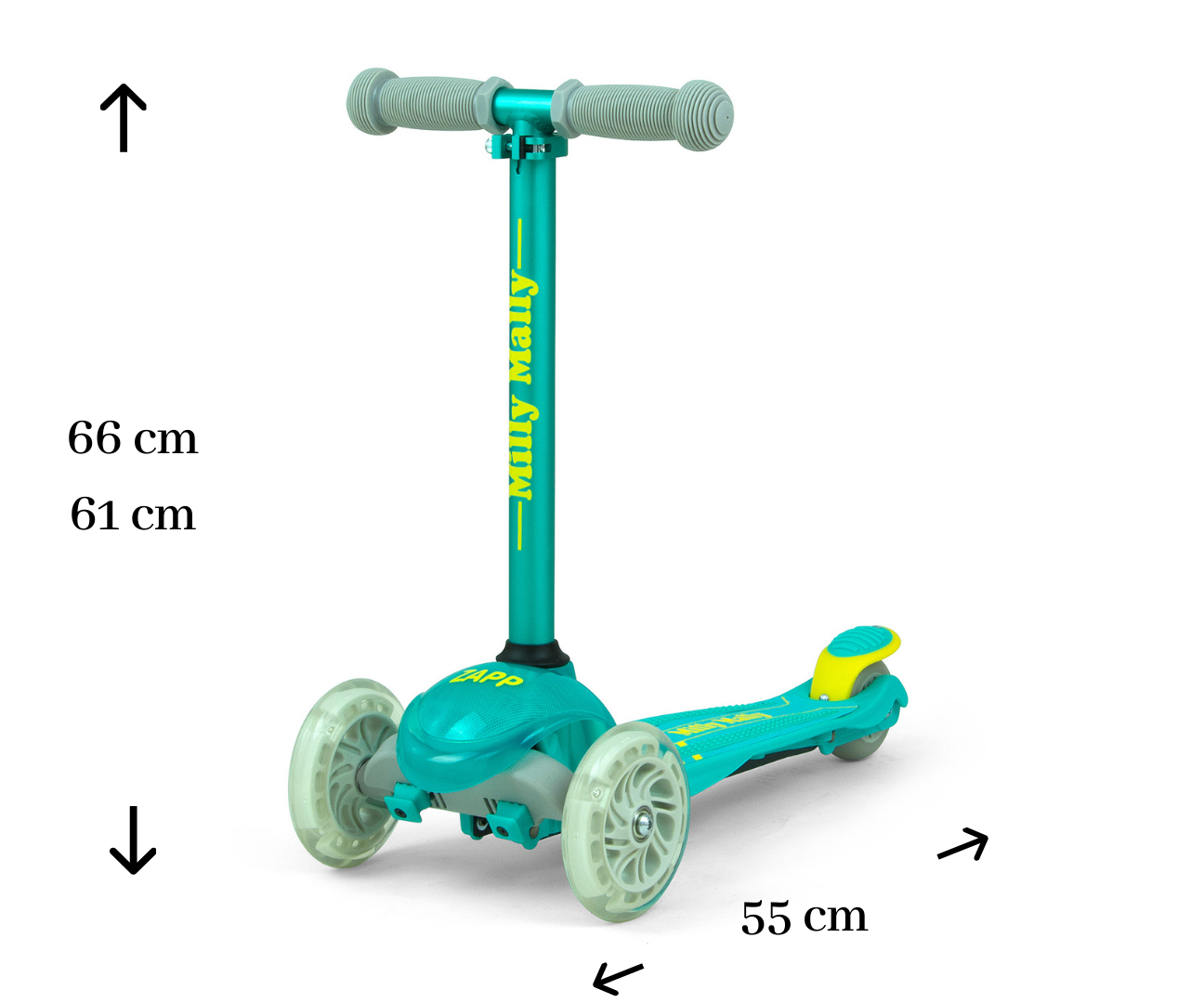Milly Mally Scooter Zapp Mint — zdjęcie 2