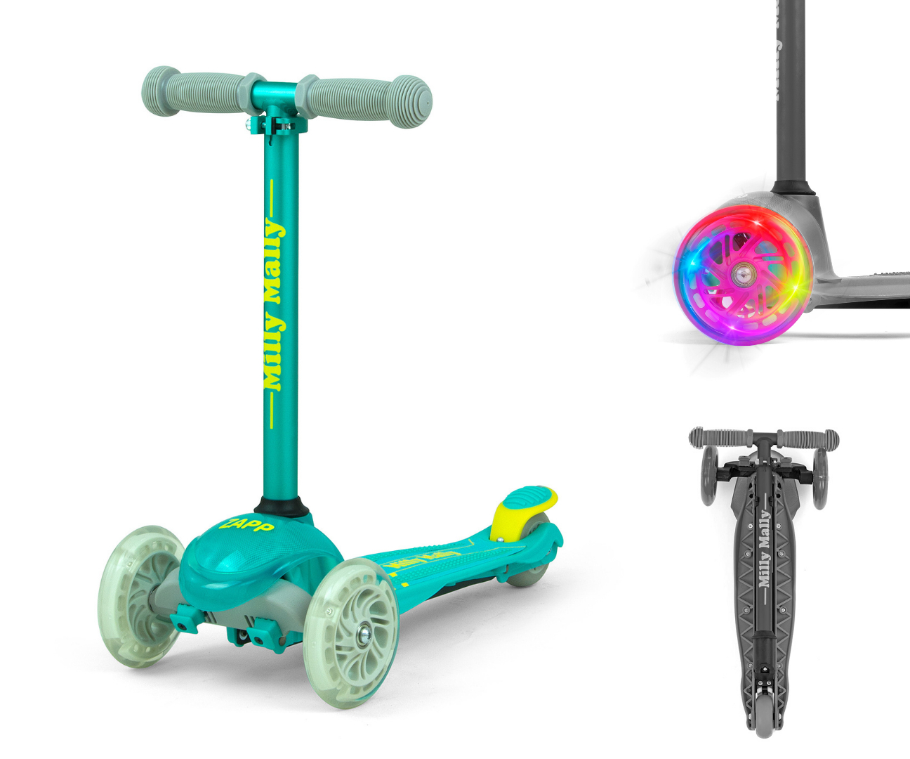 Milly Mally Scooter Zapp Mint — zdjęcie 3