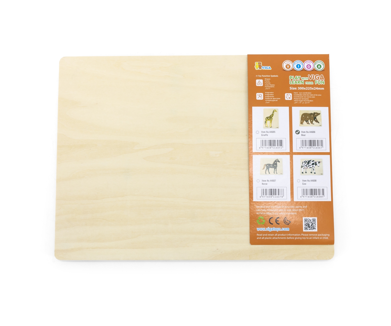 Viga 44606 Puzzle na podkładce z uchwytami - Miś — zdjęcie 3
