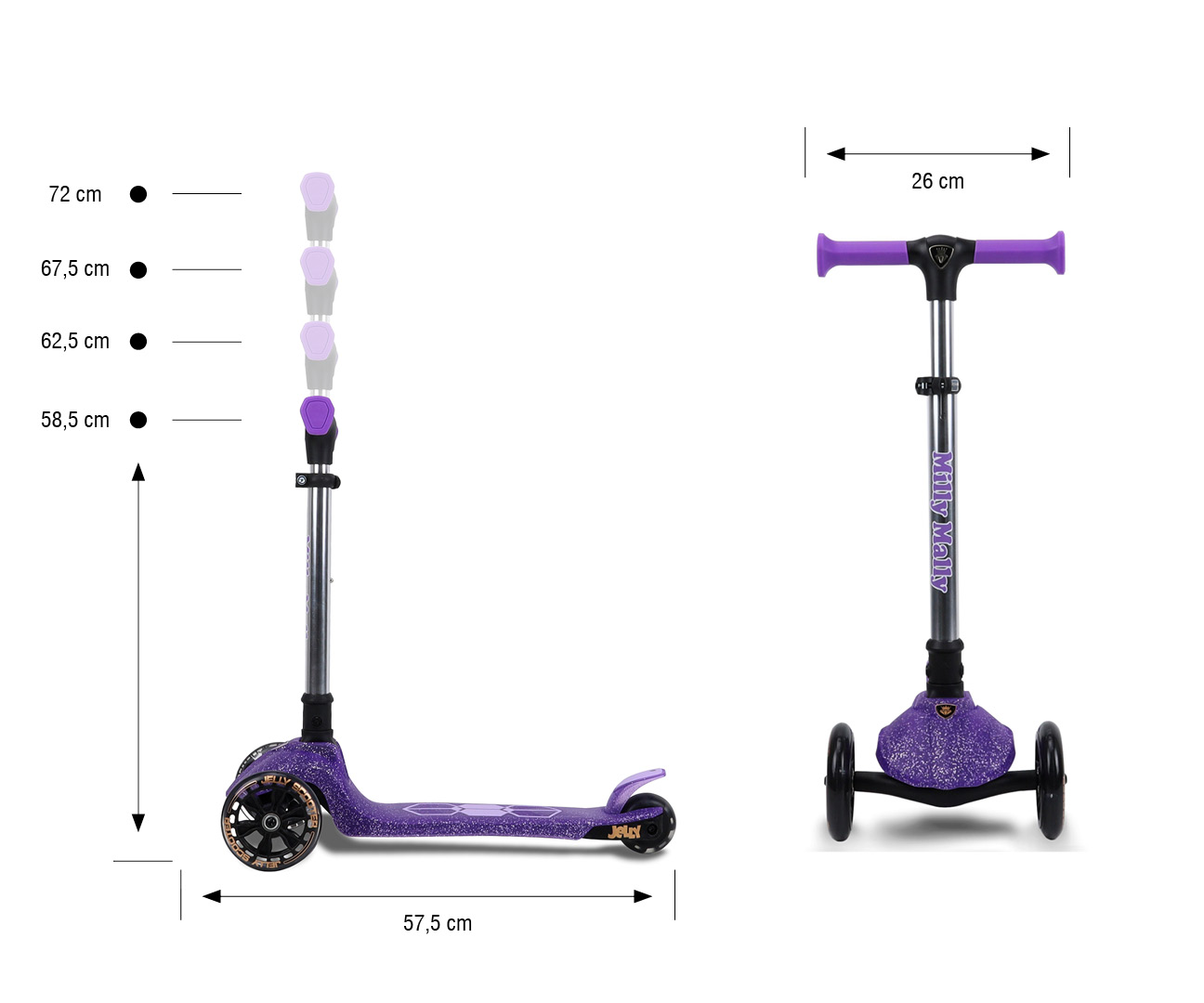 Milly Mally Scooter Jelly Violet — zdjęcie 12