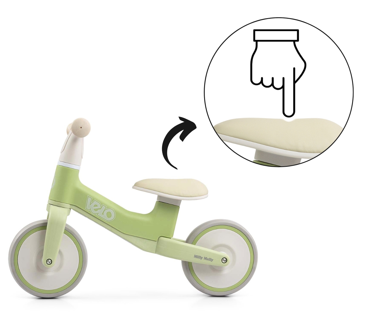 Milly Mally Rowerek Biegowy Velo Green — zdjęcie 7