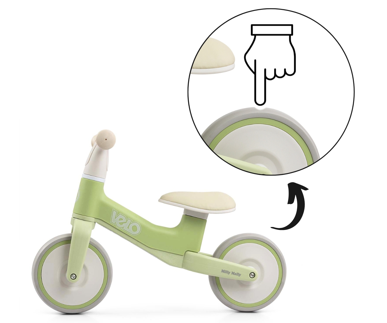 Milly Mally Rowerek Biegowy Velo Green — zdjęcie 8
