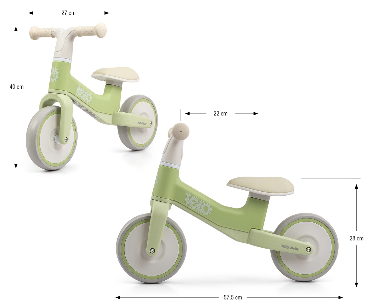 Milly Mally Rowerek Biegowy Velo Green — zdjęcie 10