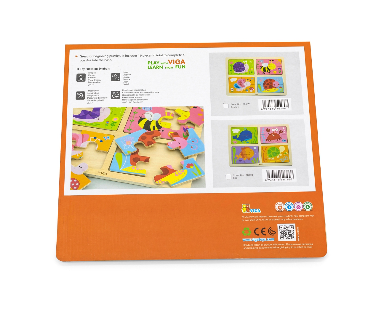 Viga 50189 Puzzle na podkładce 4w1 - owady — zdjęcie 4