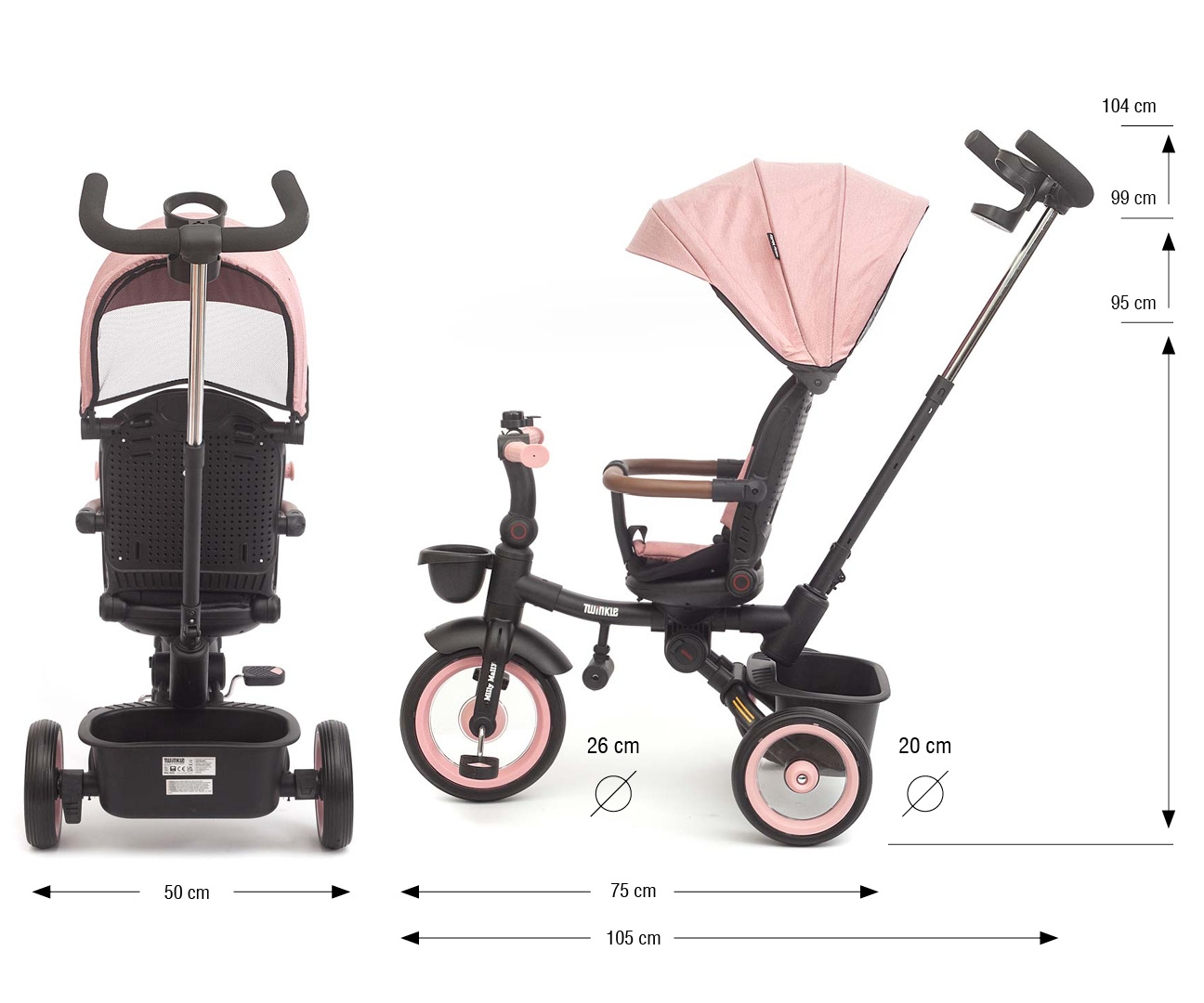 Milly Mally Rowerek Trójkołowy Twinkle Pink — zdjęcie 13