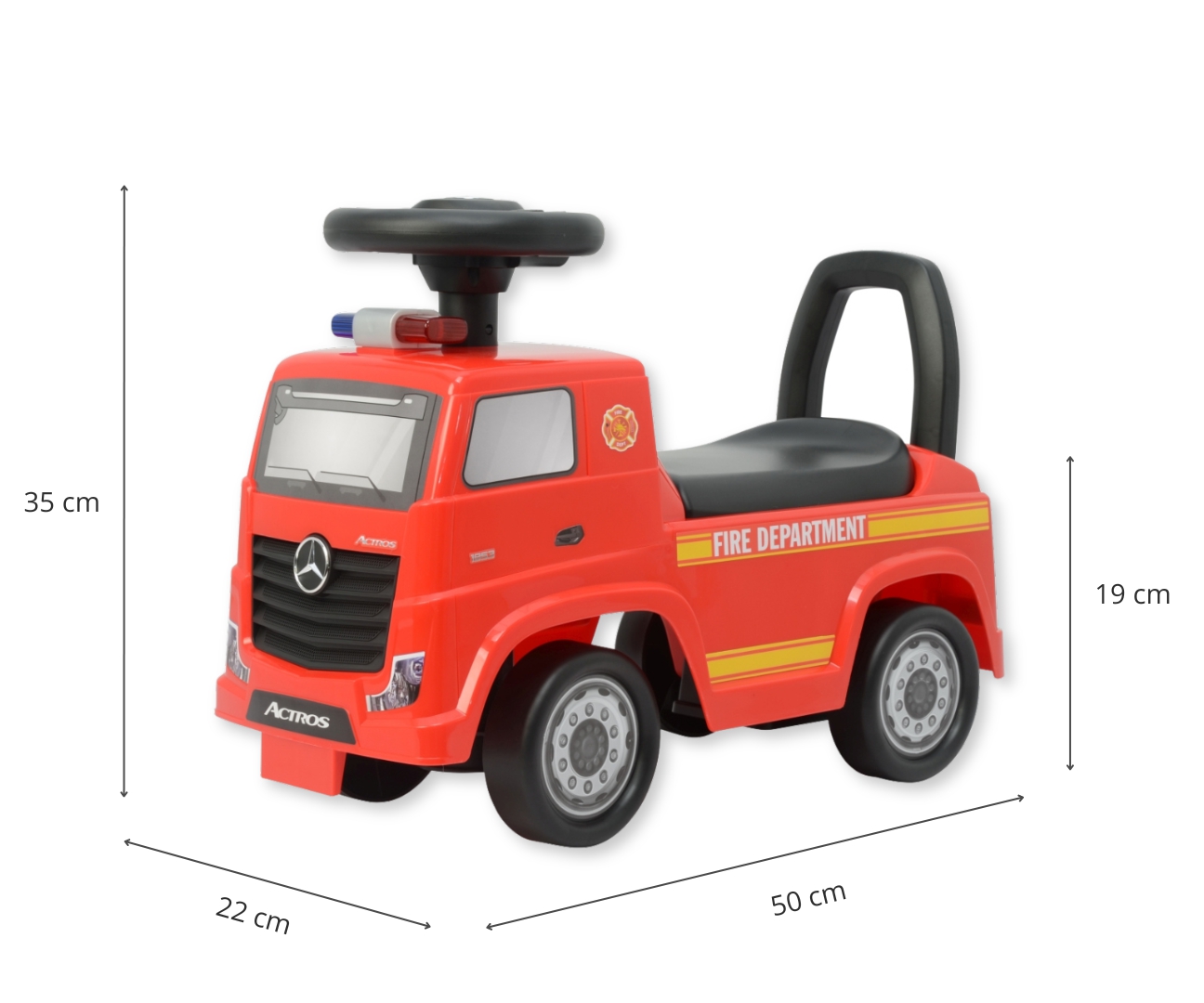 Milly Mally Pojazd Mercedes-Benz Actros Fire Truck Red — zdjęcie 11