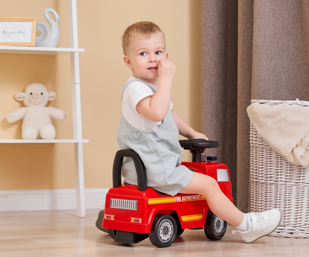 Milly Mally Pojazd Mercedes-Benz Actros Fire Truck Red — zdjęcie 14