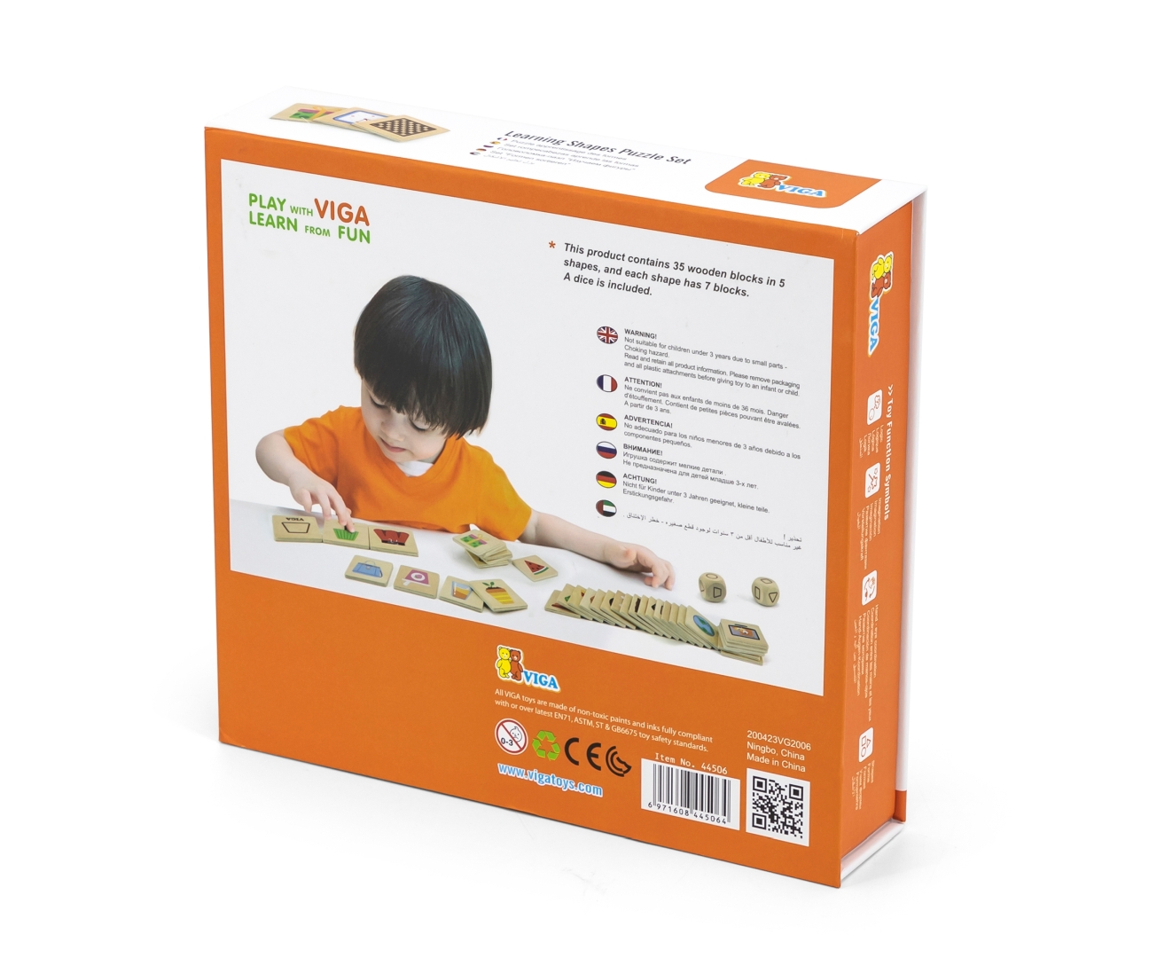 Viga 44506 Puzzle - zestaw do nauki kształtów — zdjęcie 12