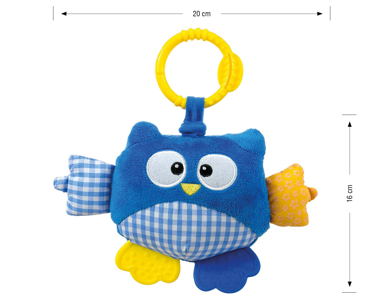 Zawieszka pluszowa Sówka - Cutie owl - 2881 BLUE — zdjęcie 2