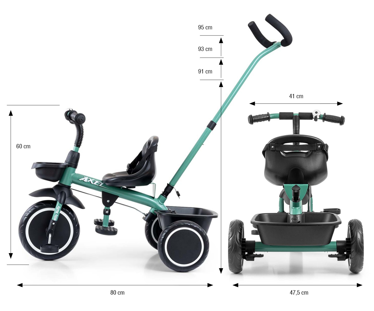 Milly Mally Rowerek Trójkołowy Axel Dark Green — zdjęcie 11