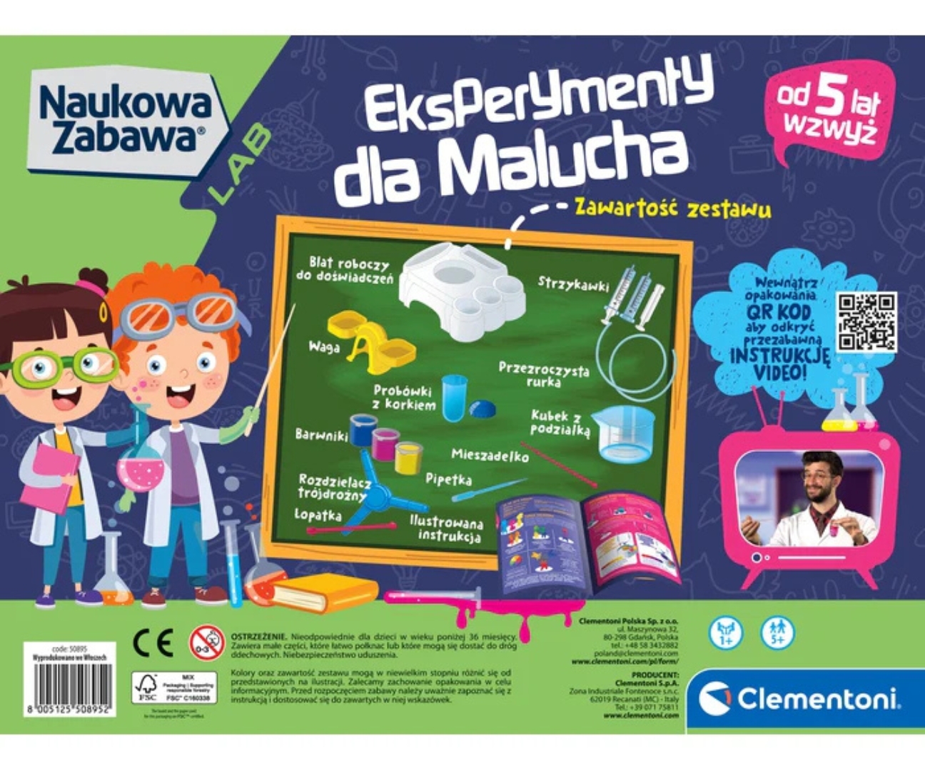 Clementoni Naukowa Zabawa Lab 50895 Eksperymenty Dla Malucha — zdjęcie 2