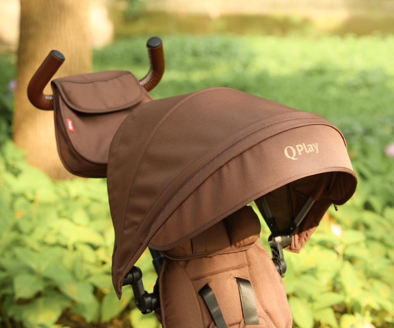 Qplay Rowerek Trójkołowy Rito Deluxe Rubber Brown — zdjęcie 15