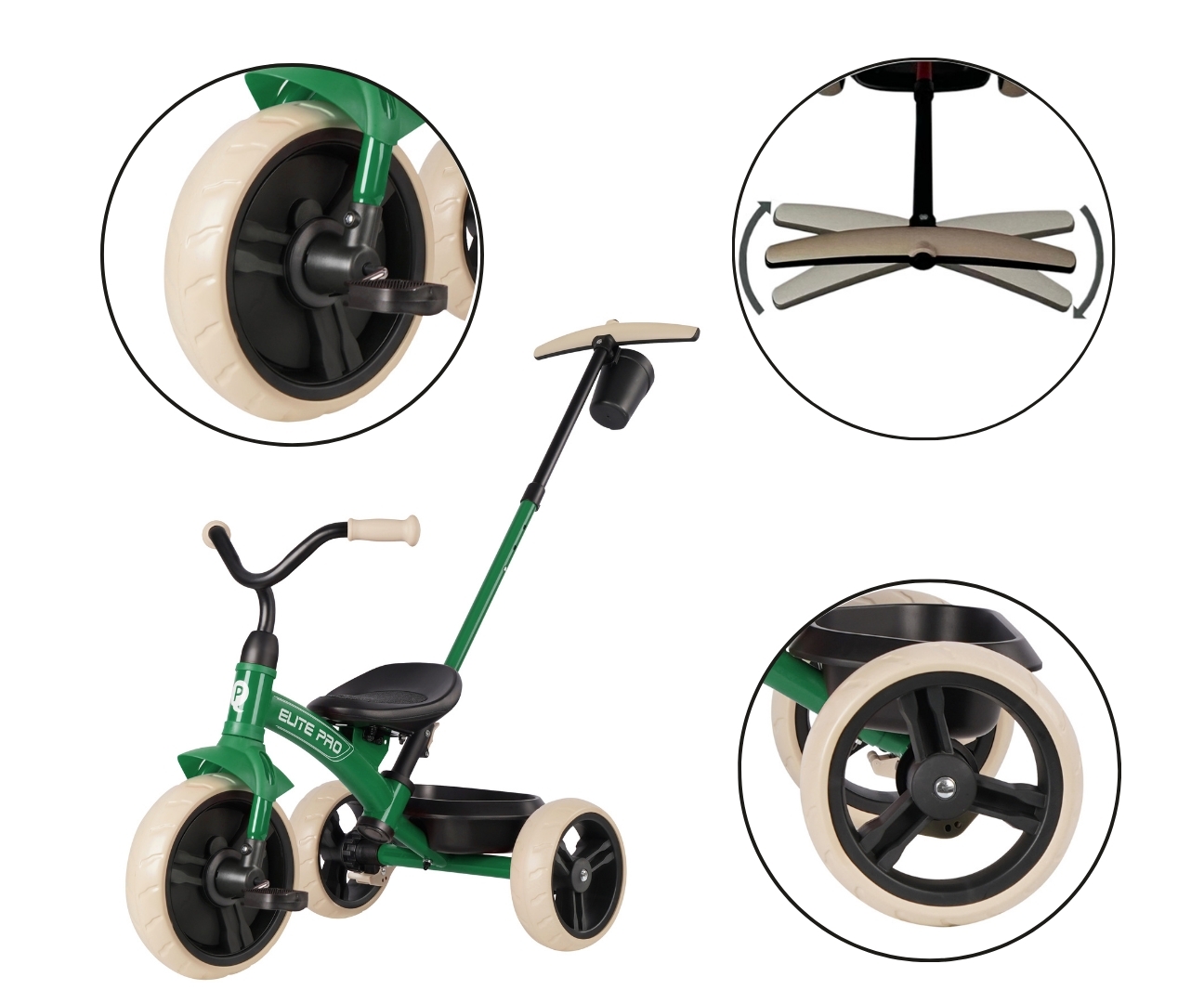 ND18_5904 Qplay Rowerek Trojkolowy Elite Pro Gree