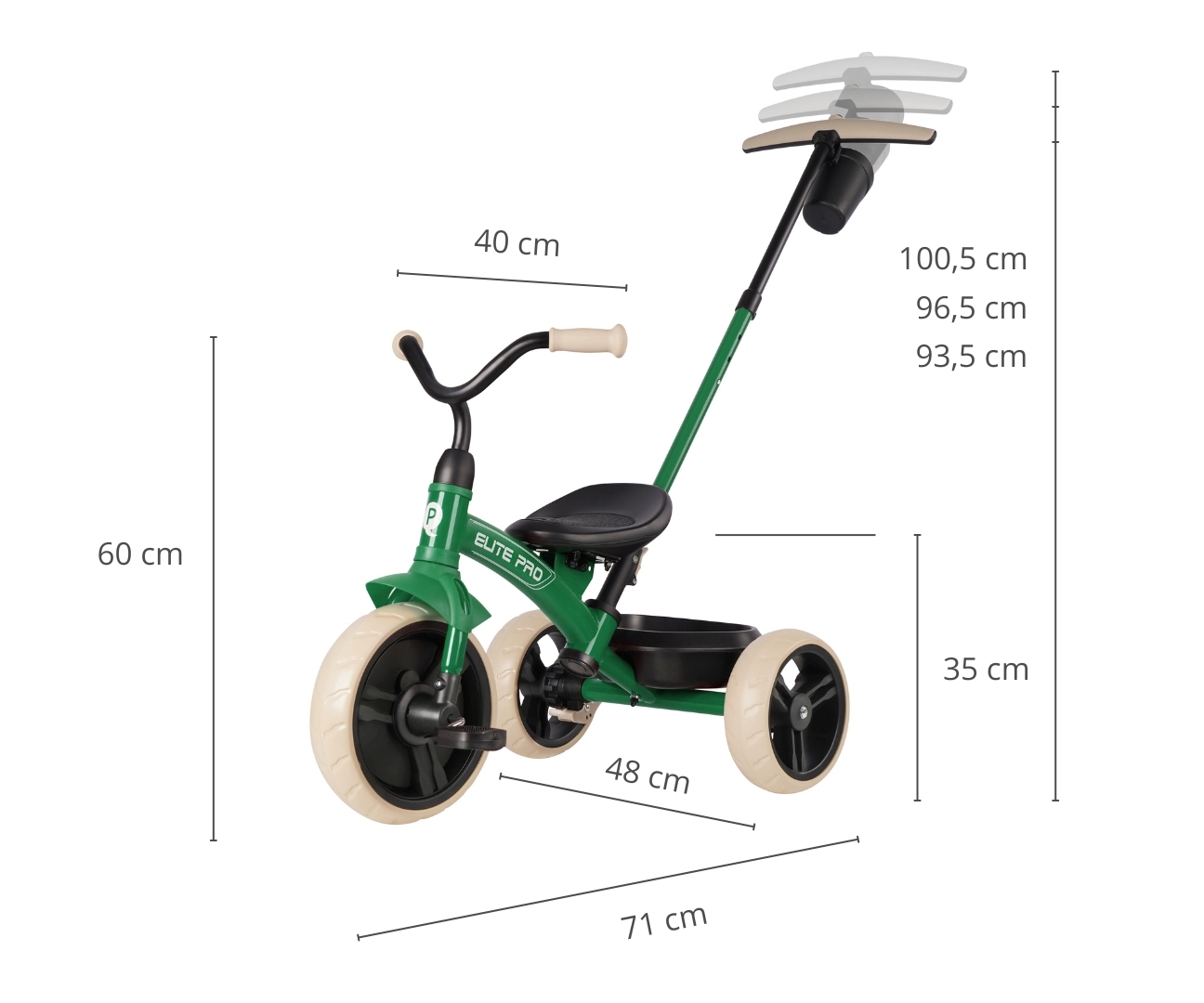 ND18_5904 Qplay Rowerek Trojkolowy Elite Pro Gree