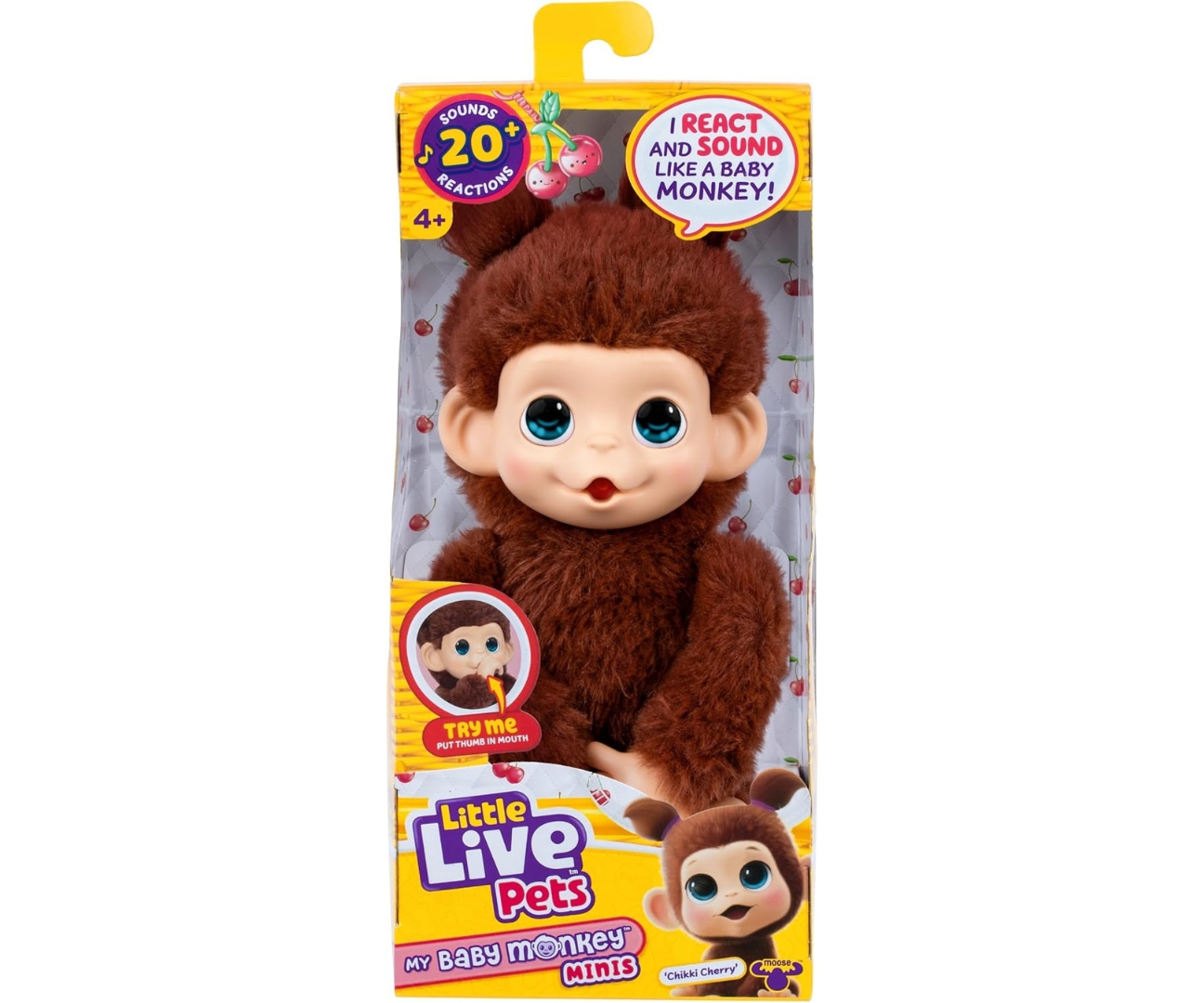 Moose 26765 Little Live Pets Interaktywna Mini Małpka Chikki Cherry — zdjęcie 3