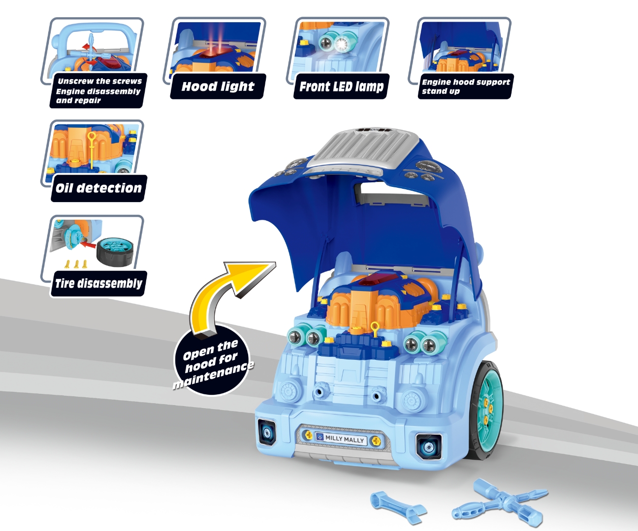 Milly Mally Silnik rozkręcalny N-gine Blue — zdjęcie 10