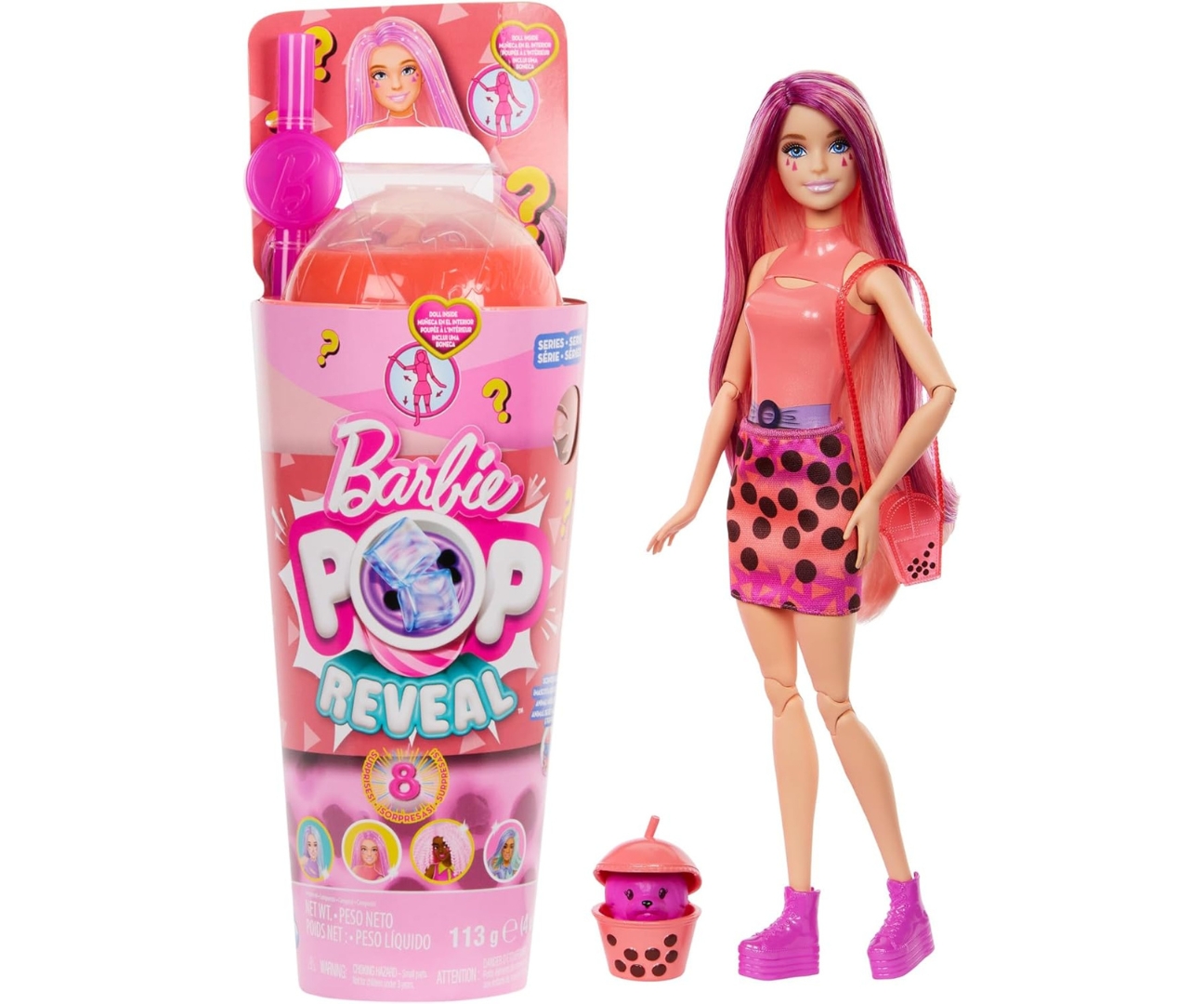 Mattel HTJ22 Barbie Pop Reveal Bubble Tea Mango — zdjęcie 2