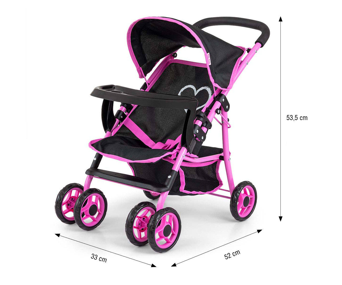 Milly Mally Wózek dla lalek Kate Prestige Black — zdjęcie 5