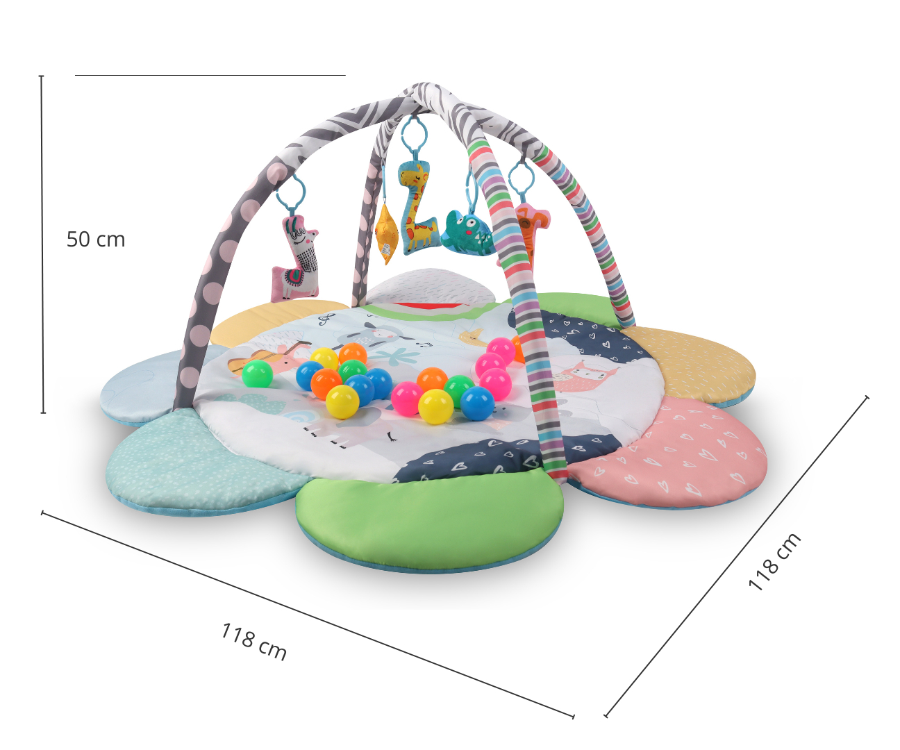 TinyMini JL639-2A Mata edukacyjna 2w1 Kwiat Zoo — zdjęcie 14