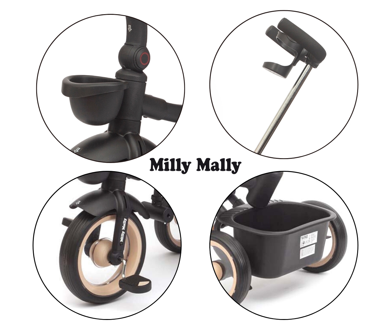 Milly Mally Rowerek Trójkołowy Twinkle Beige — zdjęcie 12
