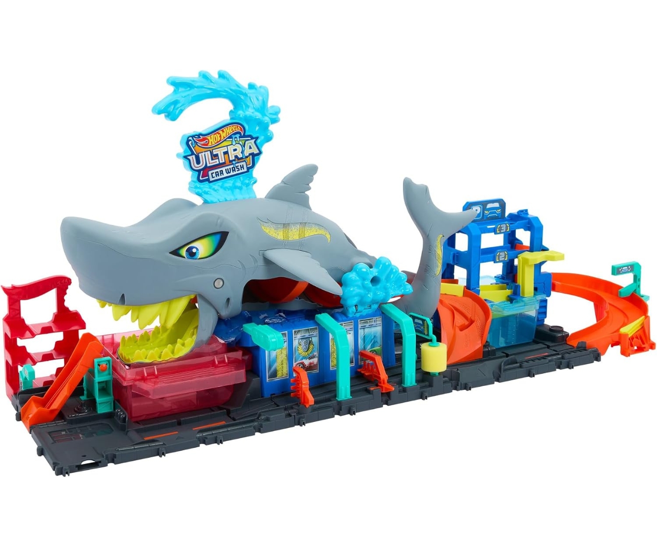 Mattel HTN82 Hot Wheels City Zestaw Ultra Myjnia z Rekinem — zdjęcie 2