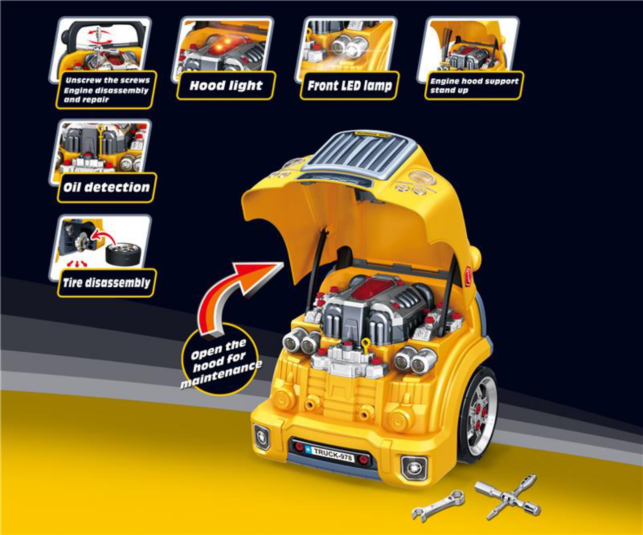 Milly Mally Silnik rozkręcalny N-gine Yellow — zdjęcie 9