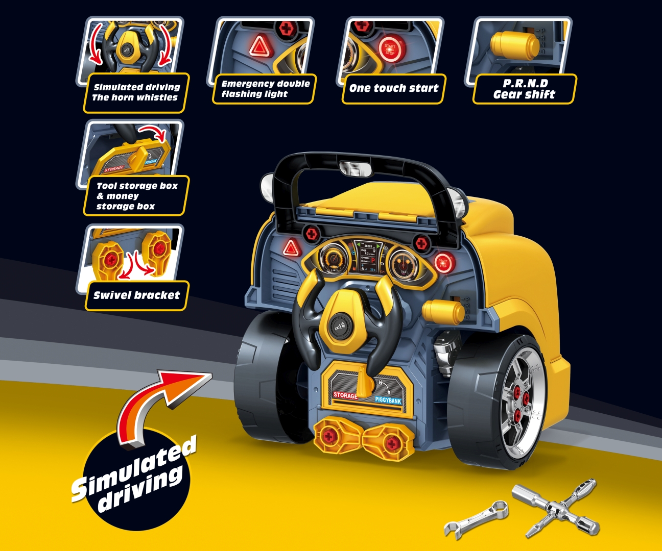 Milly Mally Silnik rozkręcalny N-gine Yellow — zdjęcie 10
