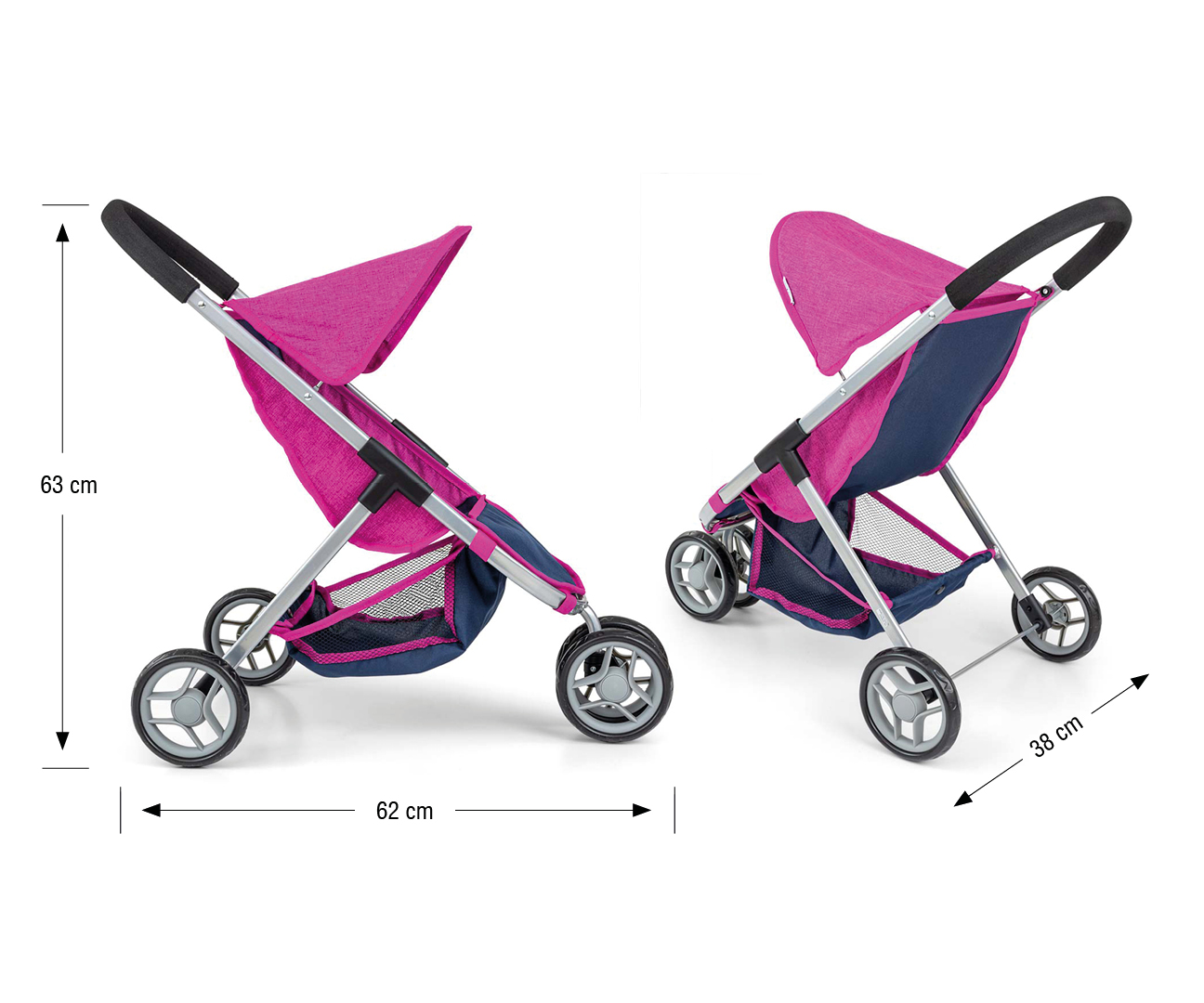 Milly Mally Wózek dla lalek Susie Prestige Navy — zdjęcie 5