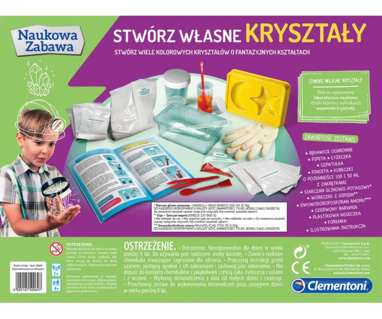 Clementoni Naukowa Zabawa Lab 50069 Stwórz Własne Kryształy — zdjęcie 2