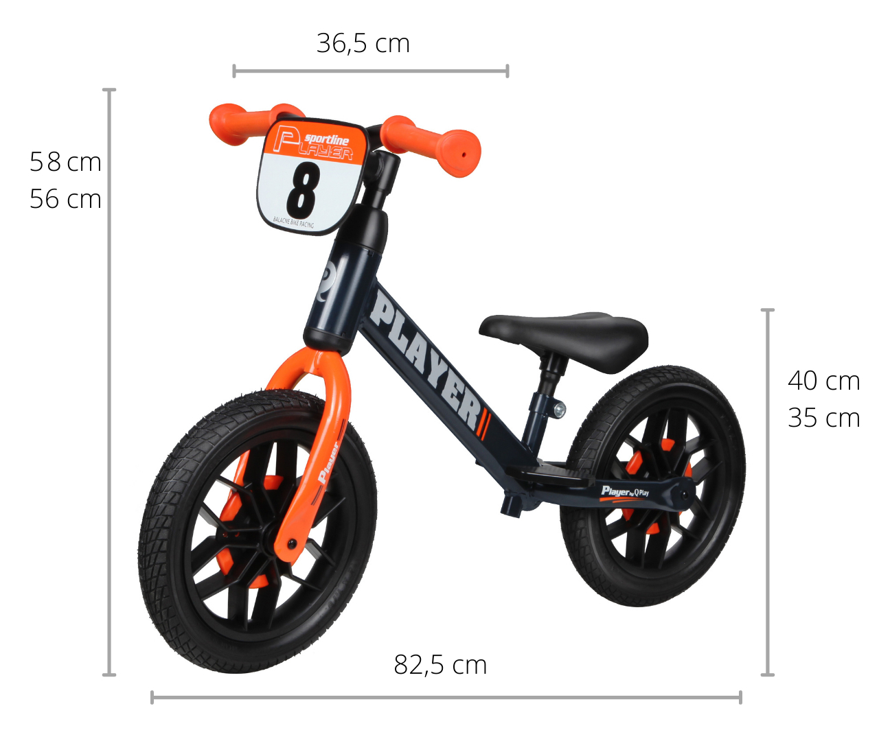 Qplay Rowerek Biegowy Player Orange — zdjęcie 4