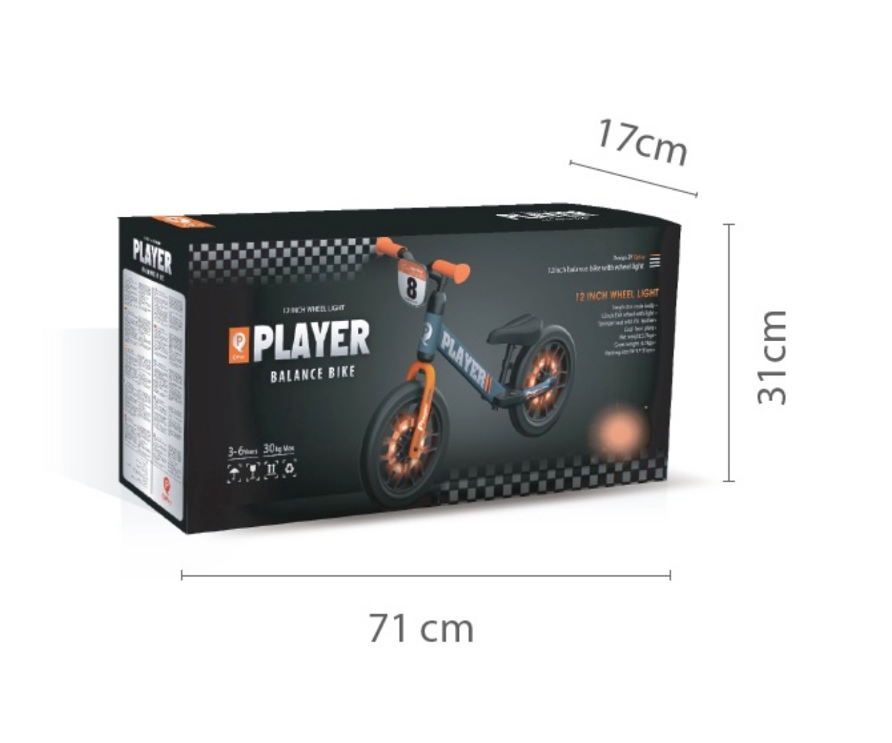 Qplay Rowerek Biegowy Player Orange — zdjęcie 10