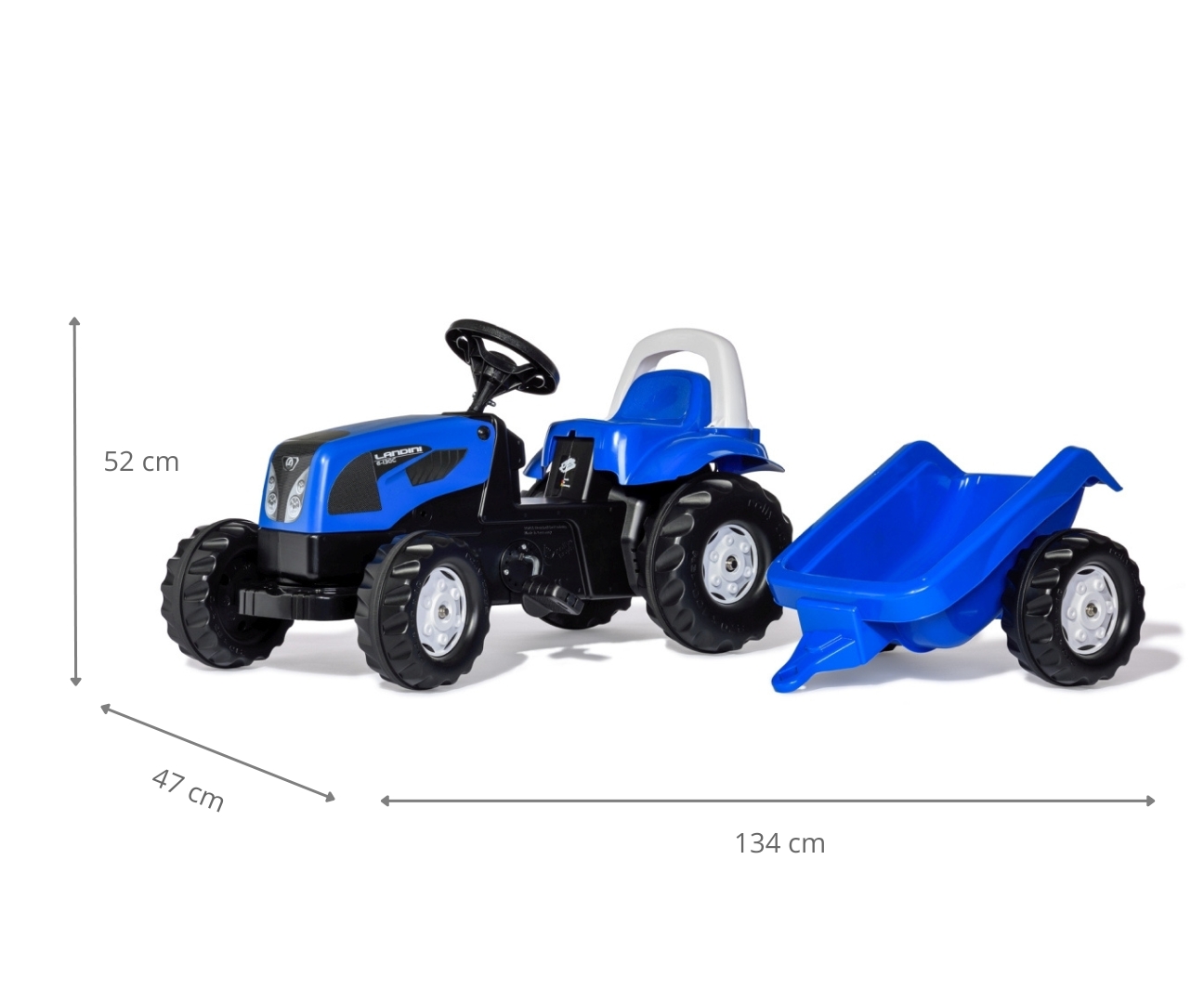 Rolly Toys 011841 Traktor Rolly Kid Landini z przyczepą — zdjęcie 6