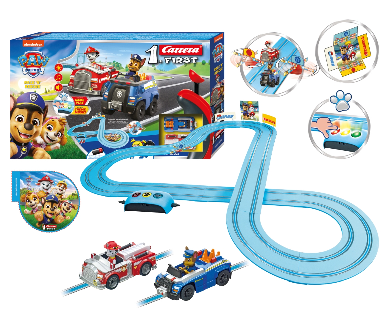 Carrera First 20063058 Paw Patrol- Race 'N' Rescue 3,5m