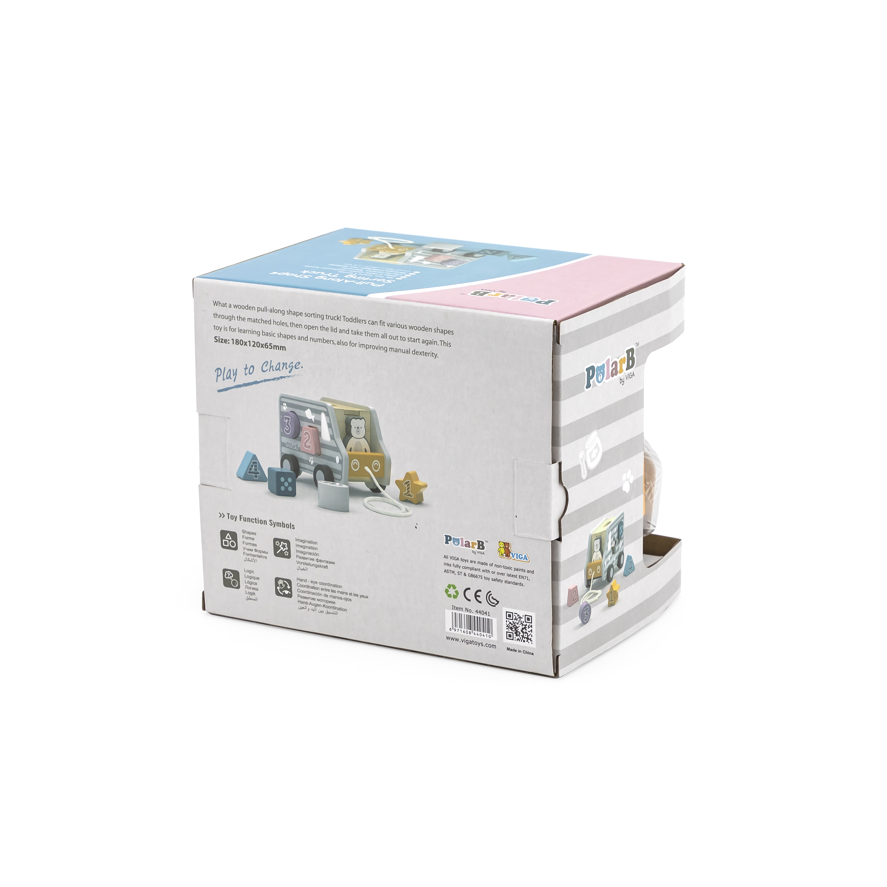 Viga 44041 PolarB Autko 2w1 do ciągnięcia i sorter — zdjęcie 5
