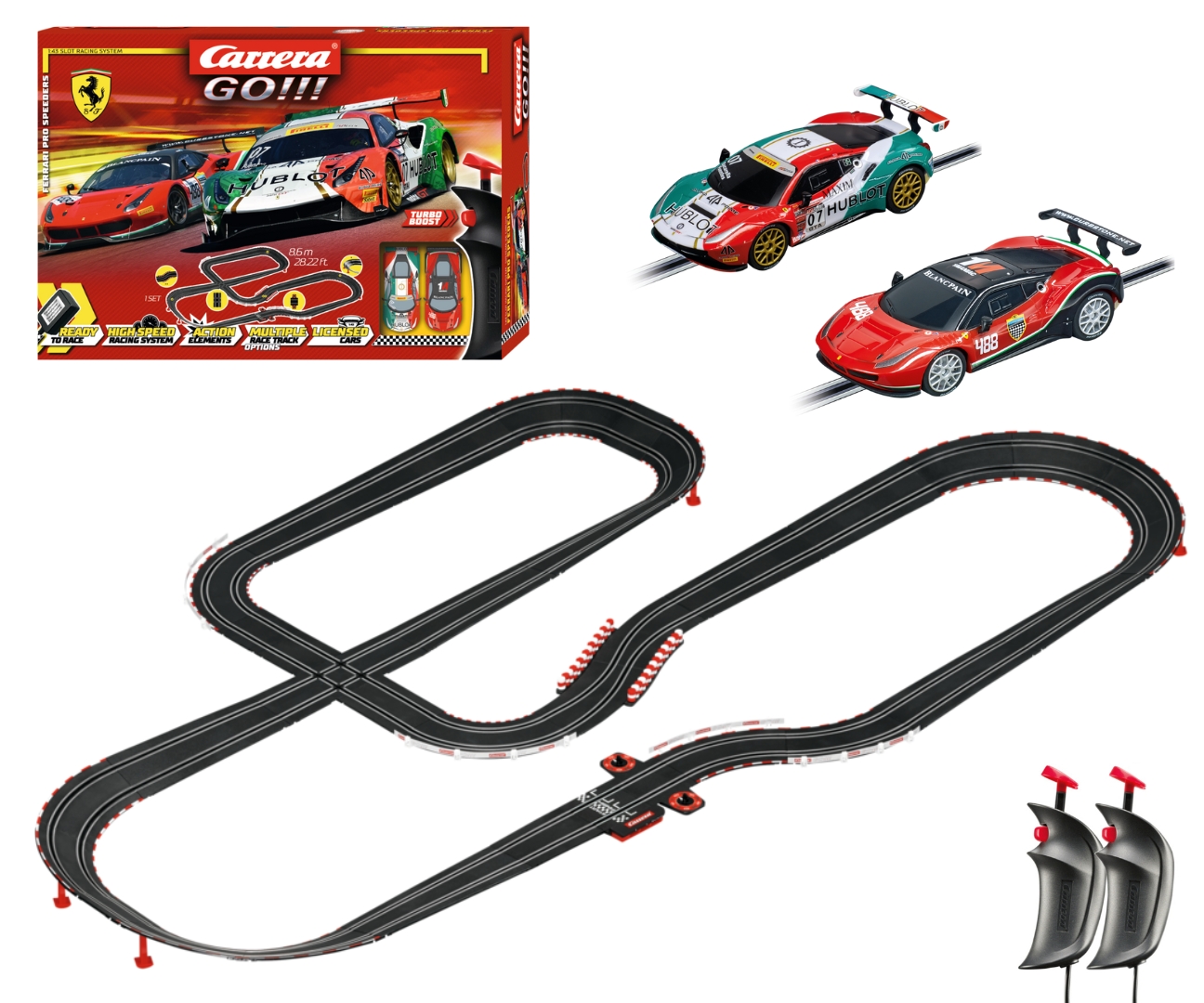 Carrera Go 200 Ferrari Pro Speeders 8.6m