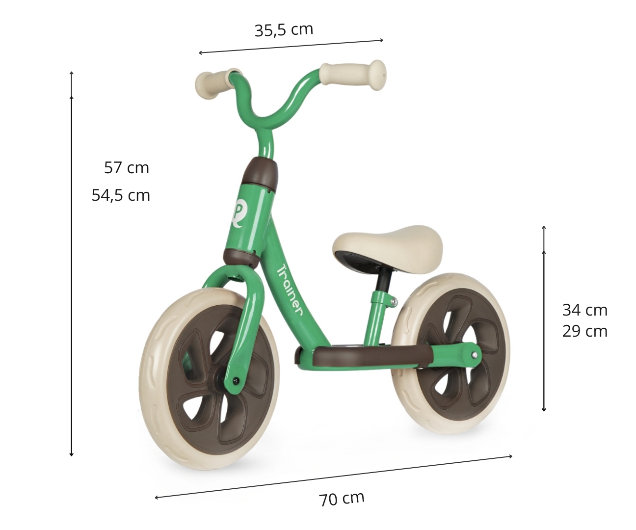 Qplay Rowerek Biegowy Trainer Green — zdjęcie 6