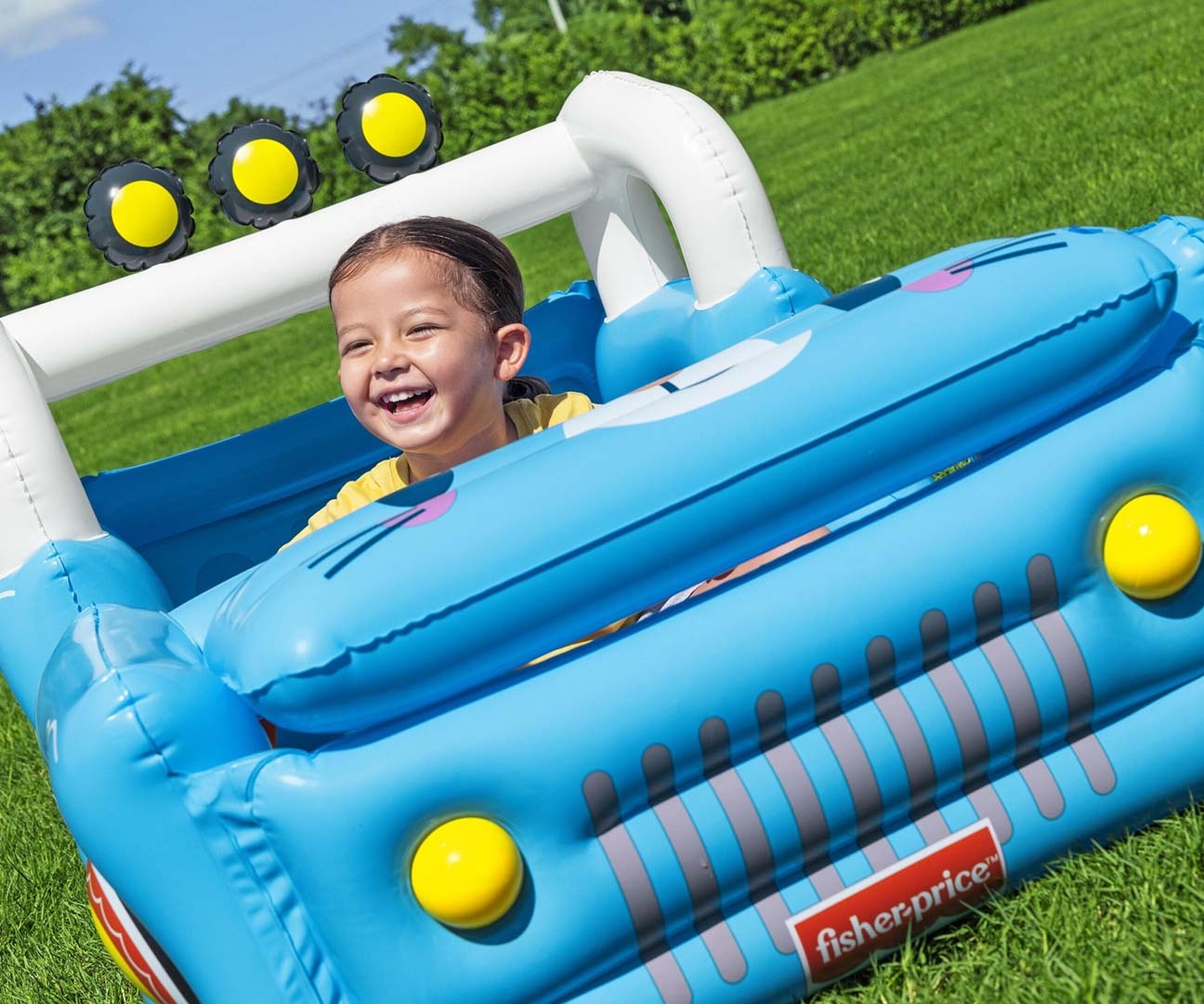 Bestway 93577 Fisher-Price Dmuchany Samochód z piłkami 1.17m x 76cm x 61cm — zdjęcie 4