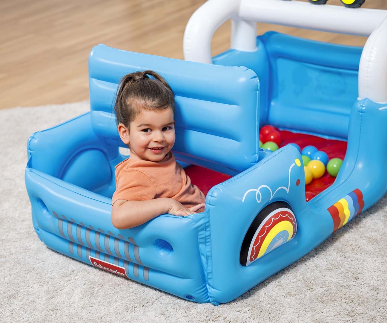 Bestway 93577 Fisher-Price Dmuchany Samochód z piłkami 1.17m x 76cm x 61cm — zdjęcie 5