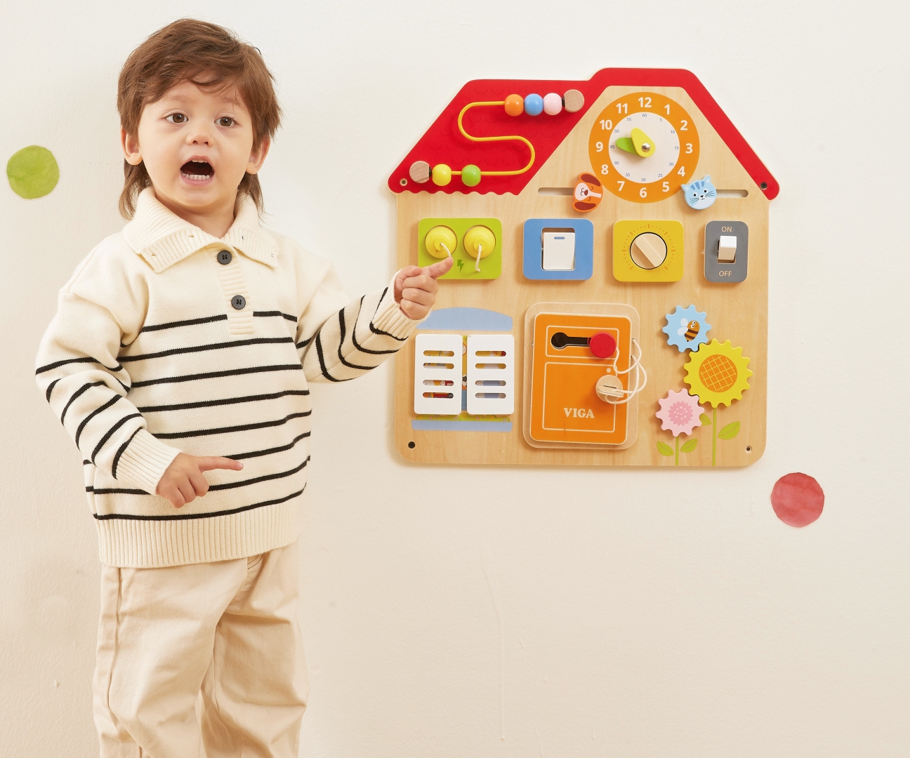 Viga 44823 Drewniana Tablica Manipulacyjna Domek Odkrywania i Nauki — zdjęcie 12