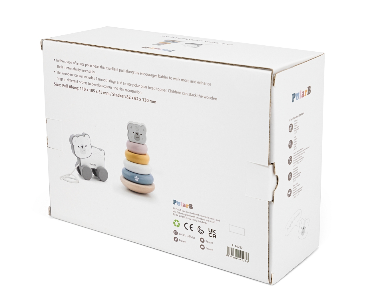 Viga 44227 PolarB Zestaw do ciągnięcia i piramidka - Miś — zdjęcie 7