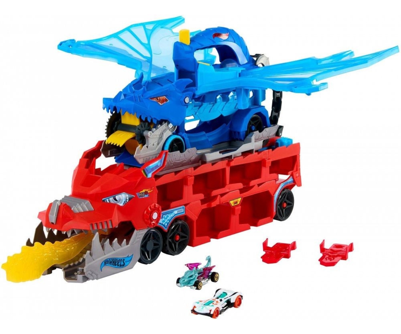 Mattel JBM72 Hot Wheels Transporter Podwójny Smok — zdjęcie 2